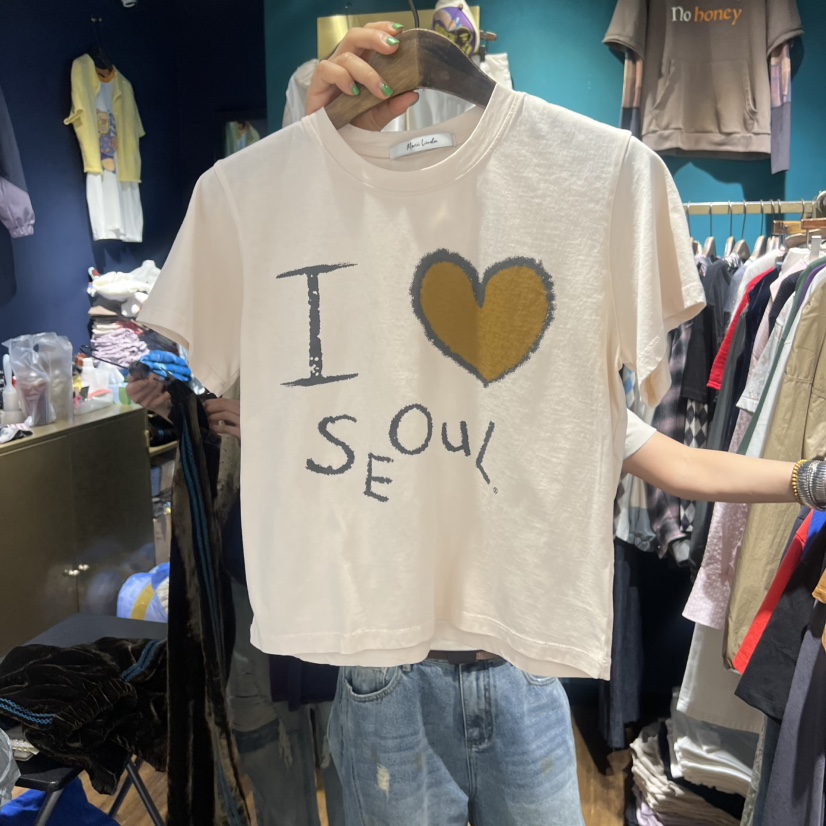 MERCI LINDA東大門實拍女裝新款休閑人氣職業26春夏真品T恤MERCI LINDAT恤圖色3