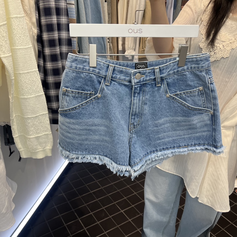 OUS/INCH-L東大門直郵女士新款真品推薦26春夏短褲流蘇OUS/INCH短褲圖色1