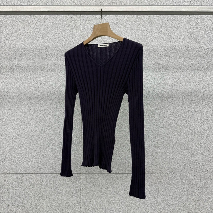 AT THE BAGEL東大門直郵女士新品時尚真品職業推薦針織衫AT THE BAGEL針織衫圖色3紫色