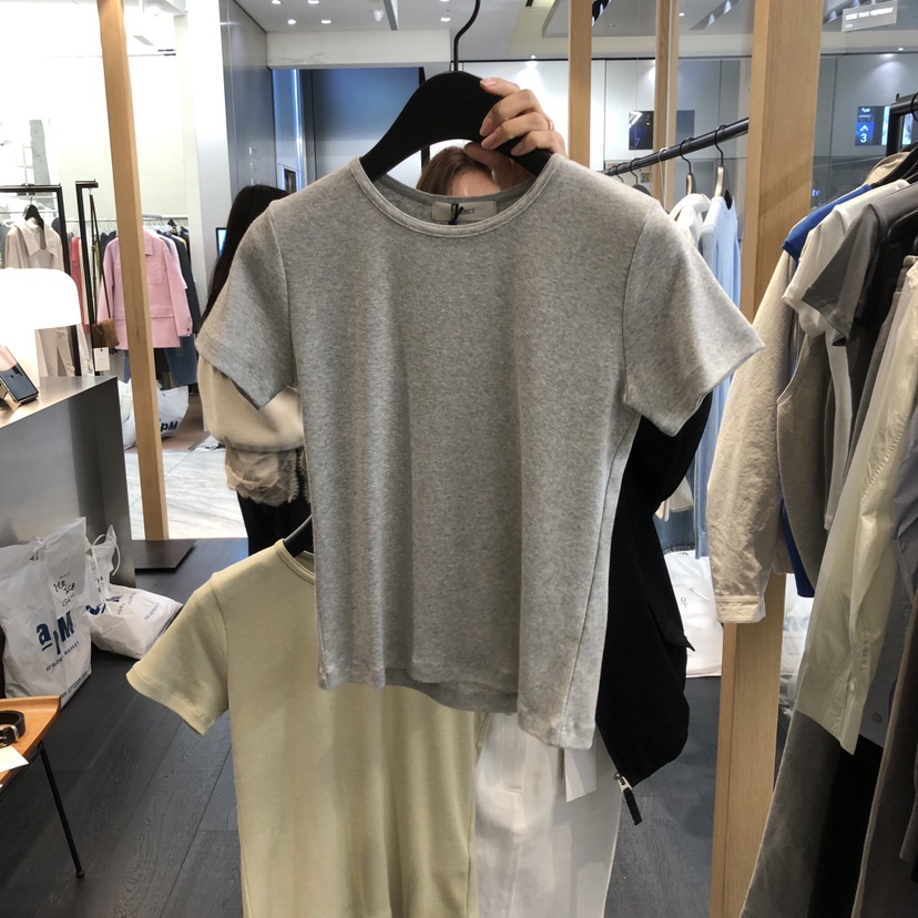 OBJECT東大門實拍女士新品休閑職業真品人氣26春夏T恤莫代爾棉OBJECTT恤圖色3