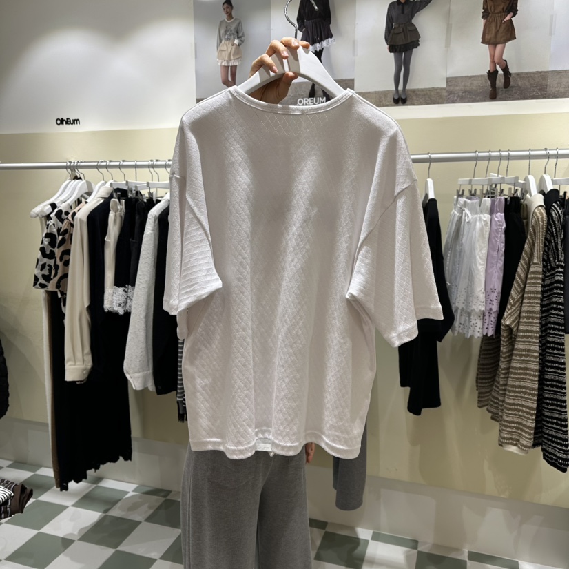 OREUM韓國直郵女士新款熱賣人氣休閑26春夏推薦時尚T恤鏤空OREUMT恤