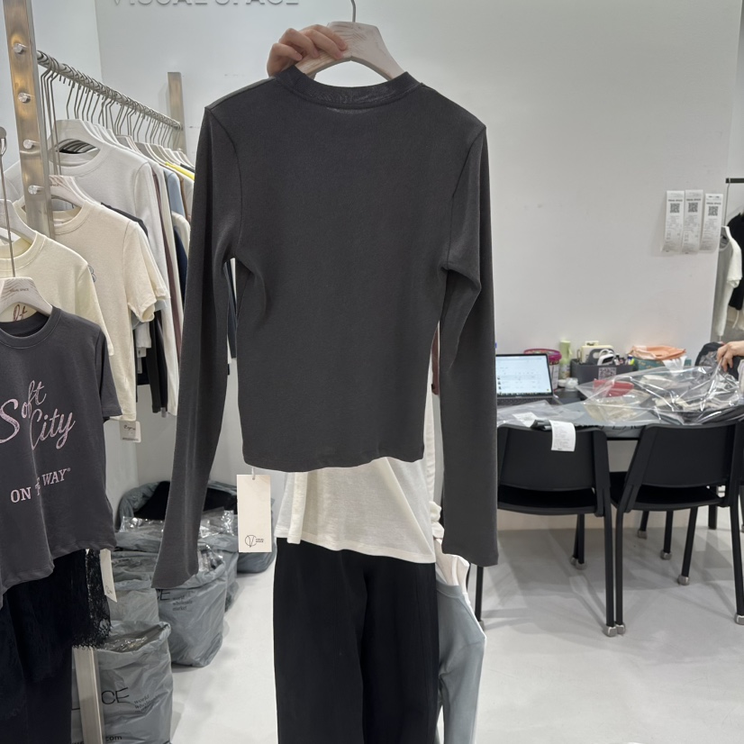 VISUAL SPACE/PAGE92/FLEISCHER韓國直郵女士新品真品長袖T恤VISUAL SPACE/PAGE92/FLEISCHER長袖T恤