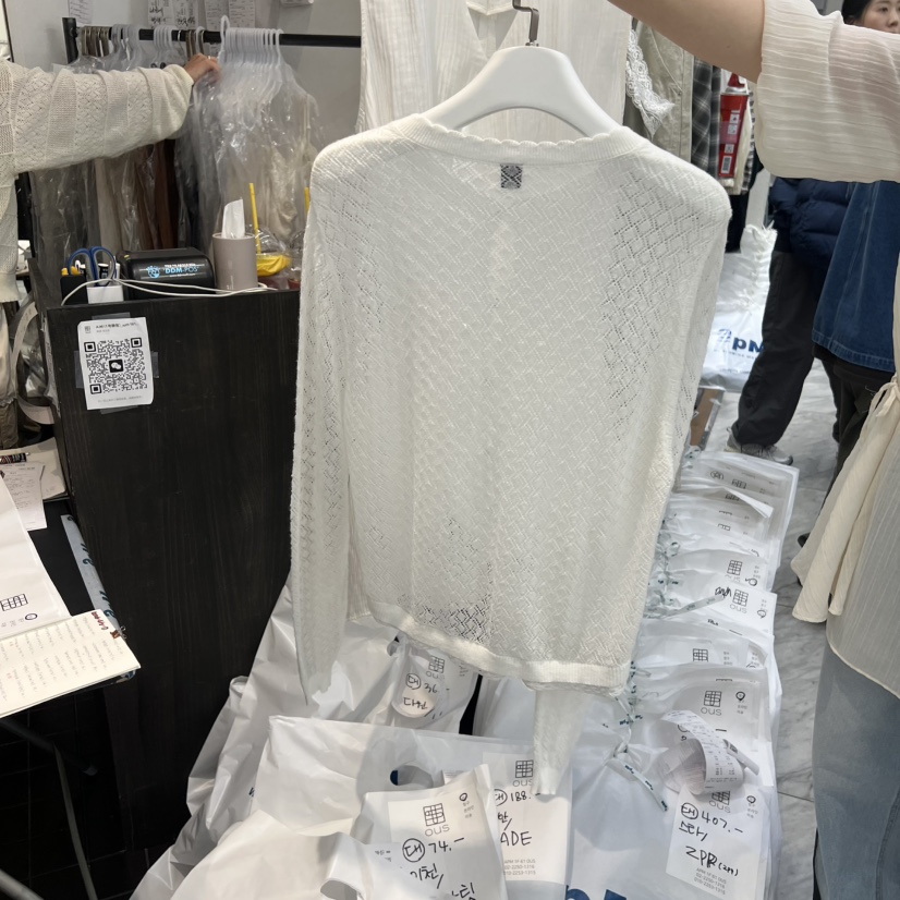 OUS/INCH-L東大門代購女士新款時尚真品26春夏針織衫羊駝OUS/INCH針織衫