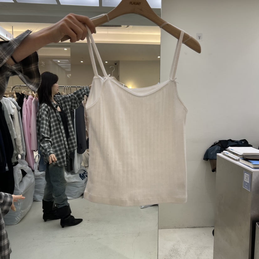 FLAUNT韓國代購女士新款26春夏真品職業推薦人氣吊帶背心FLAUNT吊帶/背心圖色2