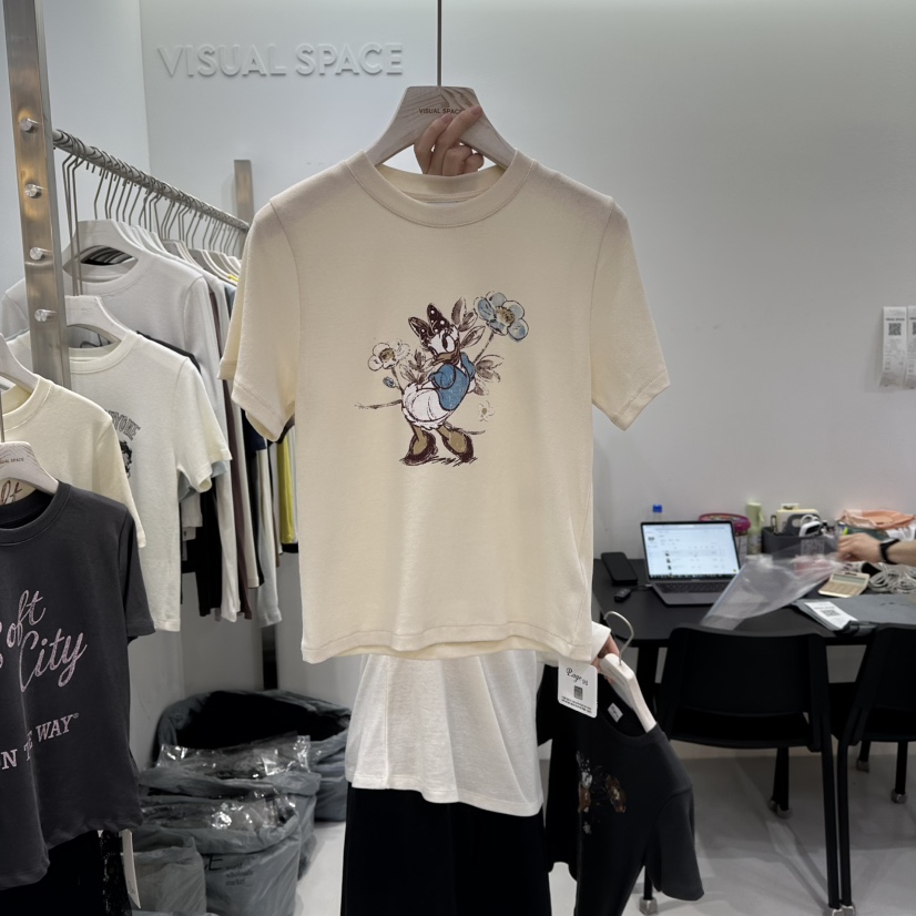 VISUAL SPACE/PAGE92/FLEISCHER韓國直郵女士新款推薦T恤VISUAL SPACE/PAGE92/FLEISCHERT恤圖色1
