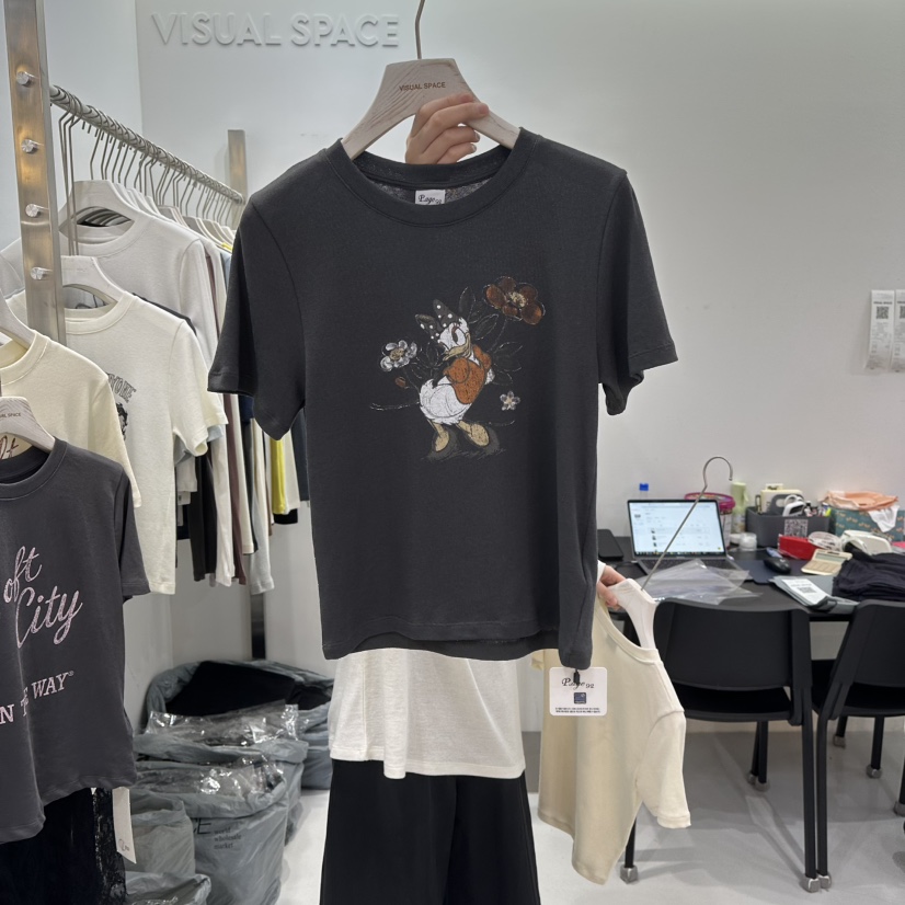 VISUAL SPACE/PAGE92/FLEISCHER韓國直郵女士新款推薦T恤VISUAL SPACE/PAGE92/FLEISCHERT恤圖色2