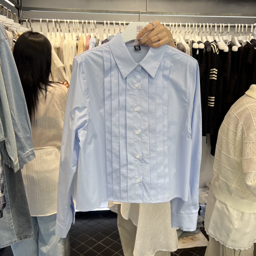 OUS/INCH-L東大門實拍女裝新品時尚26春夏襯衫蕾絲衫雙層OUS/INCH襯衫/蕾絲衫圖色2