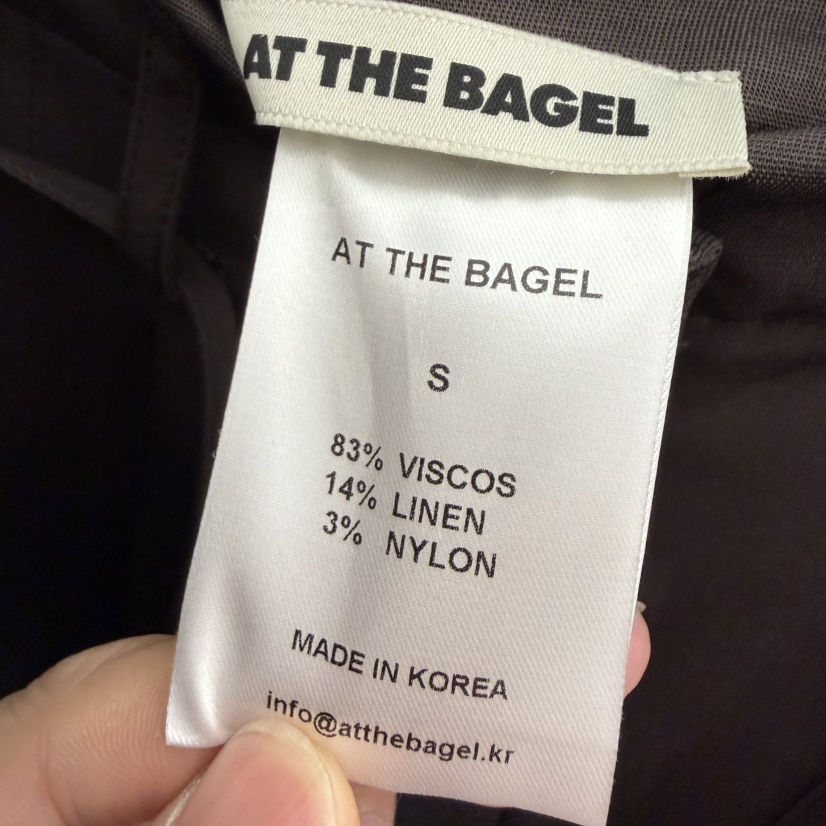 AT THE BAGEL東大門代購女裝新品時尚職業休閑褲含腰繩AT THE BAGEL休閑褲