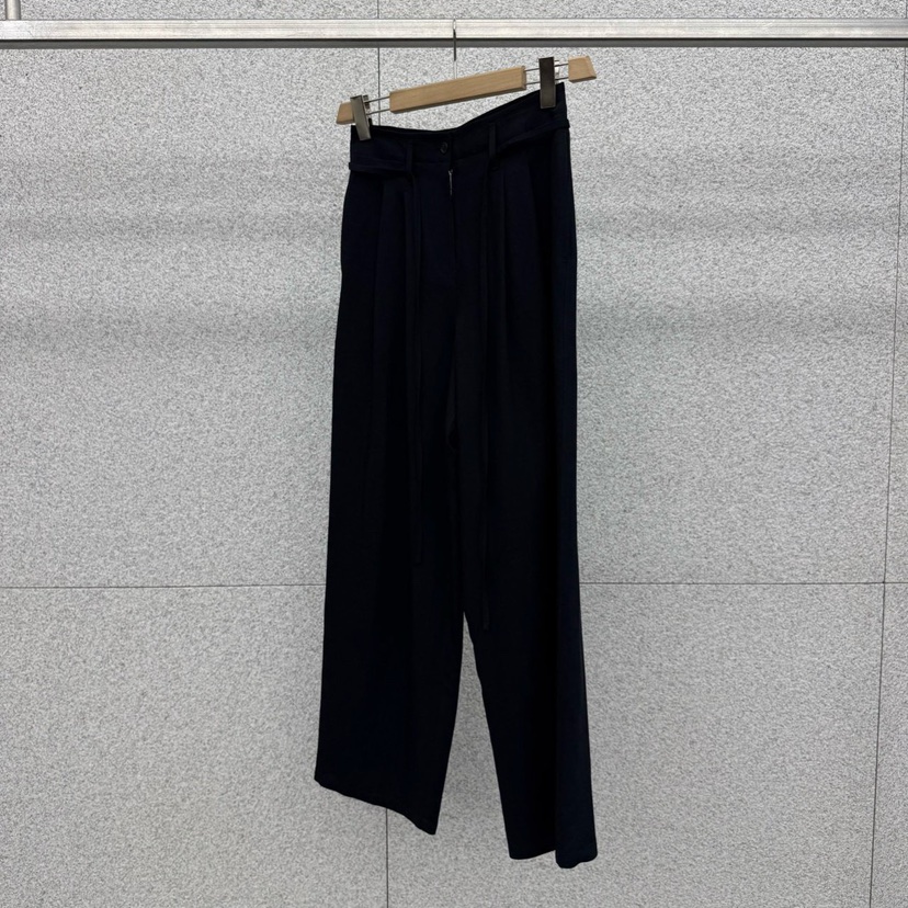 AT THE BAGEL東大門代購女裝新品時尚職業休閑褲含腰繩AT THE BAGEL休閑褲圖色3深藍色