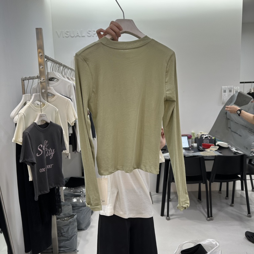 VISUAL SPACE/PAGE92/FLEISCHER韓國直郵女士新品人氣長袖T恤VISUAL SPACE/PAGE92/FLEISCHER長袖T恤