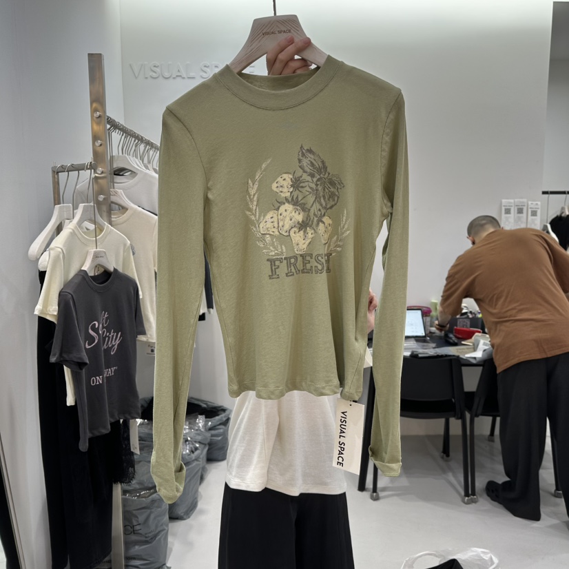 VISUAL SPACE/PAGE92/FLEISCHER韓國直郵女士新品人氣長袖T恤VISUAL SPACE/PAGE92/FLEISCHER長袖T恤圖色3