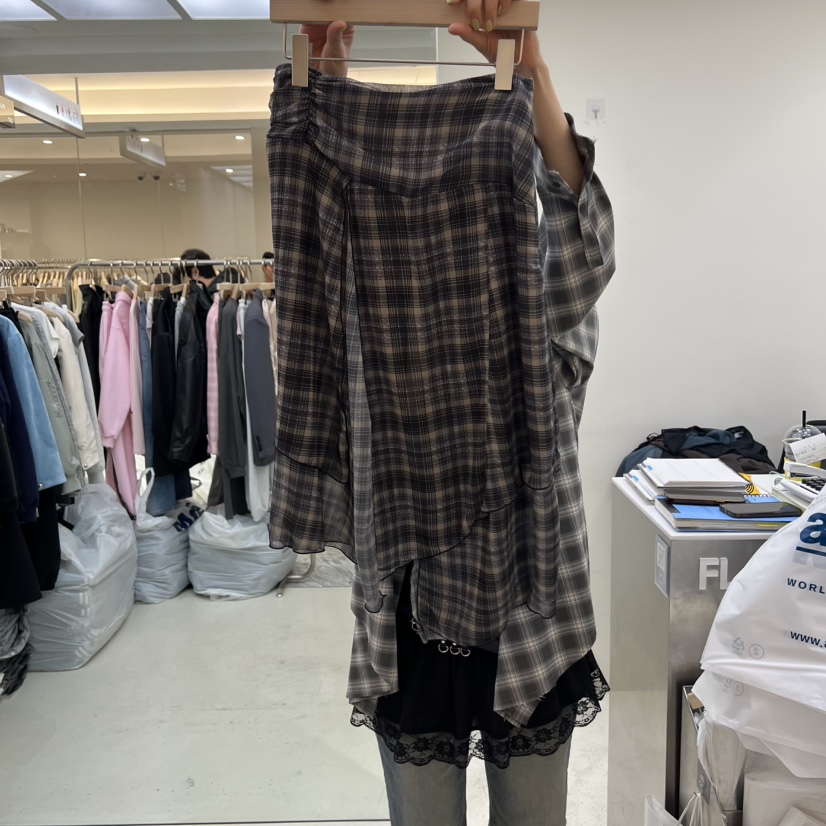 FLAUNT韓國代購女裝新款真品人氣時尚26春夏半身裙中短裙FLAUNT半身裙/中短裙圖色2