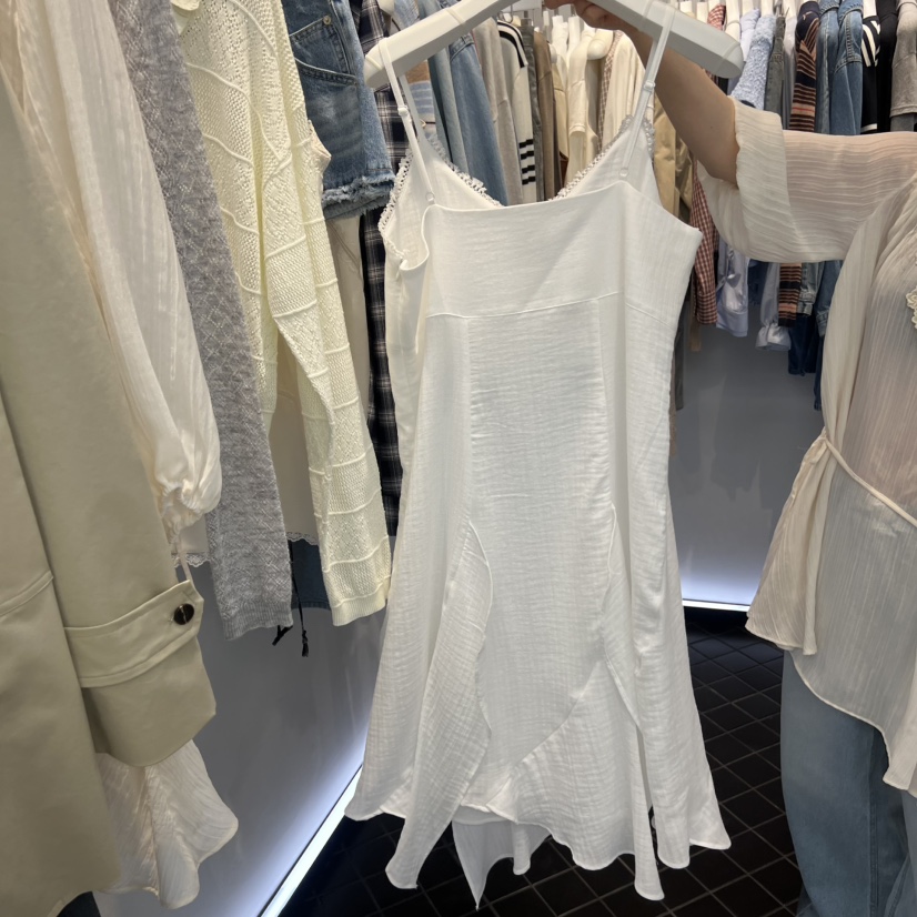 OUS/INCH-L東大門直郵女士新品時尚26春夏真品連衣裙蕾絲OUS/INCH連衣裙