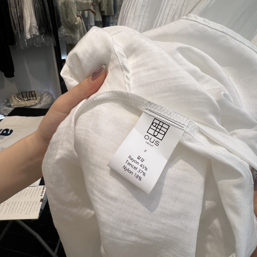 OUS/INCH-L韓國代購女士新品職業人氣推薦連衣裙含腰繩OUS/INCH連衣裙