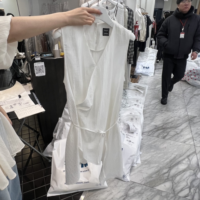 OUS/INCH-L韓國代購女士新品職業人氣推薦連衣裙含腰繩OUS/INCH連衣裙圖色1