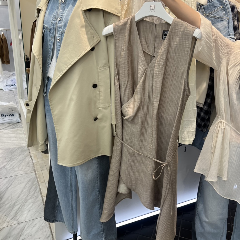 OUS/INCH-L韓國代購女士新品職業人氣推薦連衣裙含腰繩OUS/INCH連衣裙圖色2