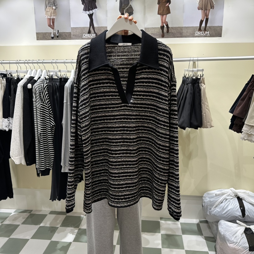 OREUM韓國代購女裝新品人氣真品26春夏時尚休閑職業針織衫OREUM針織衫圖色2