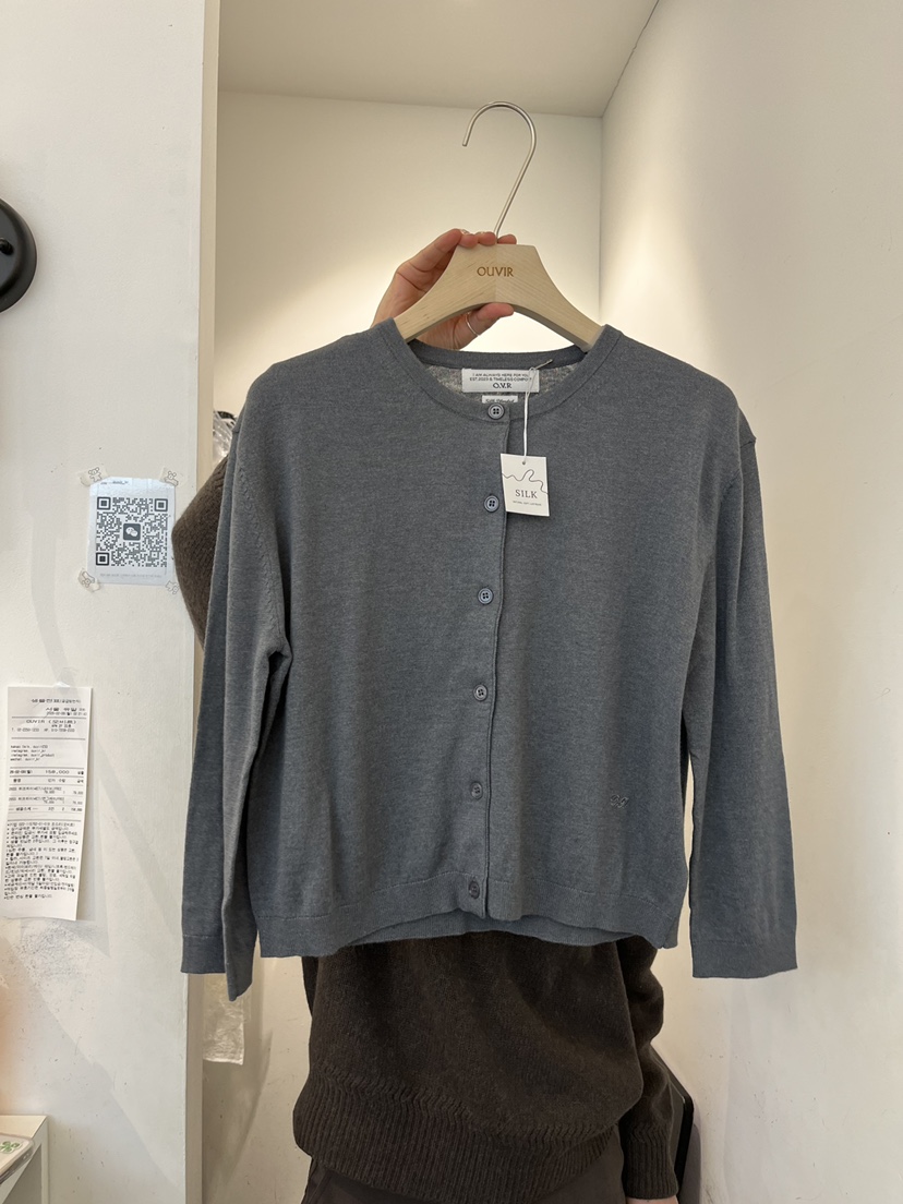 OUVIR韓國代購女士新款時尚熱賣人氣休閑推薦針織衫混紡絲綢O.V.R/OUVIR針織衫圖色1
