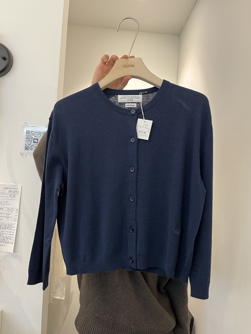 OUVIR韓國代購女士新款時尚熱賣人氣休閑推薦針織衫混紡絲綢O.V.R/OUVIR針織衫圖色2