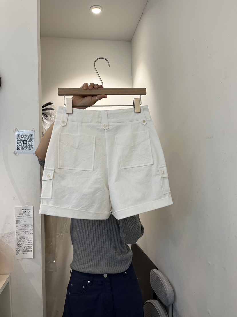 OUVIR韓國直郵女裝新品職業推薦休閑26春夏熱賣短褲口袋水洗O.V.R/OUVIR短褲