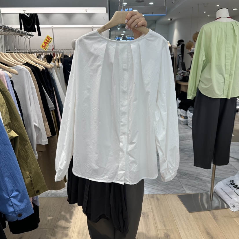 REVE-L東大門代購女裝新品職業人氣26春夏襯衫蕾絲衫兩面穿REVE-L襯衫/蕾絲衫