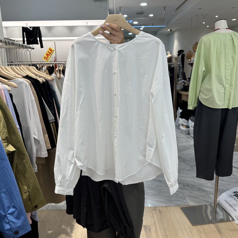 REVE-L東大門代購女裝新品職業人氣26春夏襯衫蕾絲衫兩面穿REVE-L襯衫/蕾絲衫圖色2