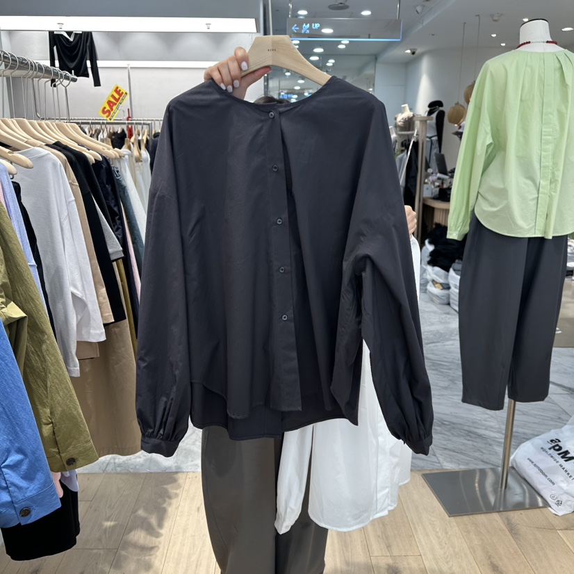 REVE-L東大門代購女裝新品職業人氣26春夏襯衫蕾絲衫兩面穿REVE-L襯衫/蕾絲衫圖色3