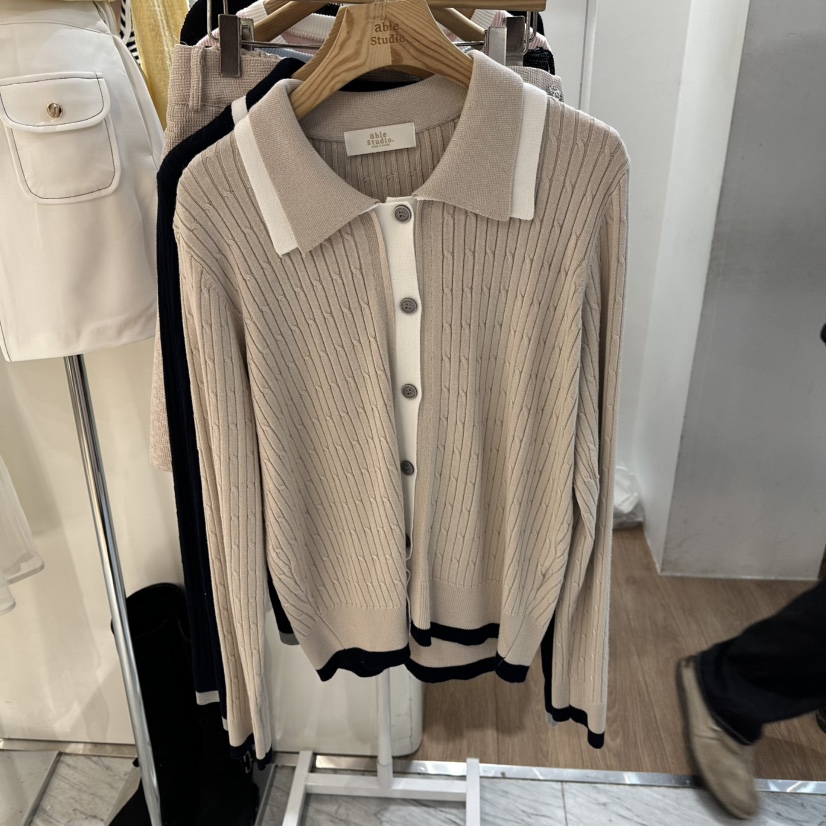 ABLESTUDIO韓國代購女裝新品人氣休閑時尚26春夏真品針織衫ABLESTUDIO針織衫圖色2