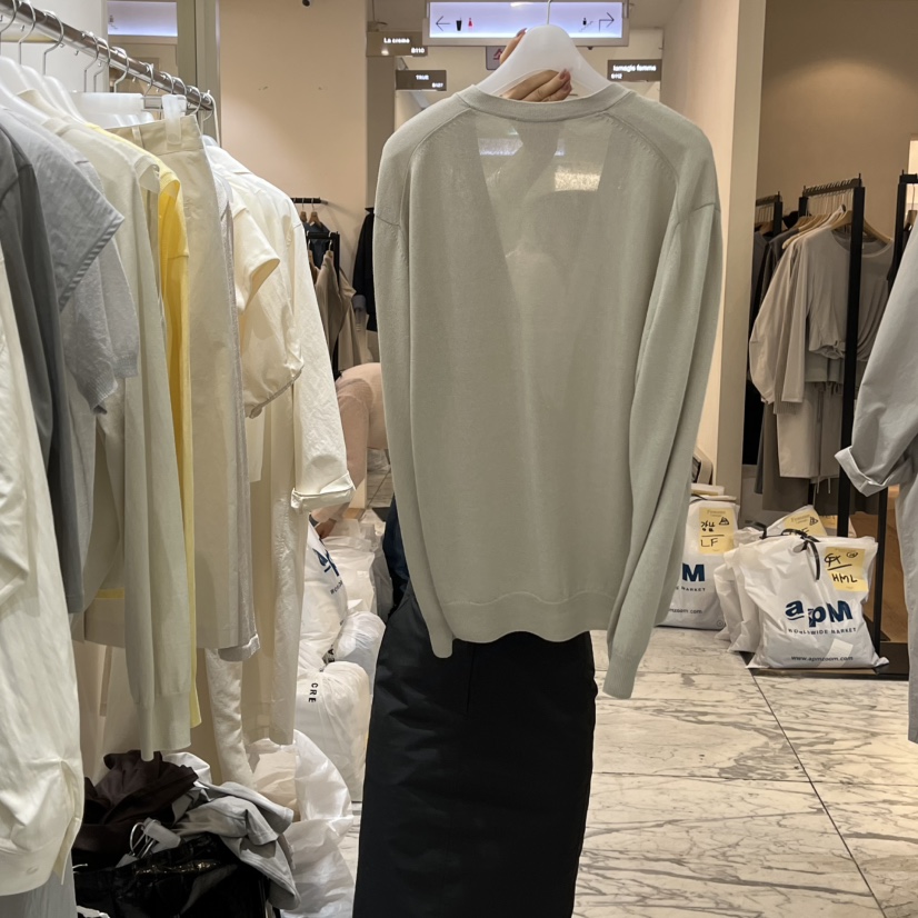 WOOD SAGE韓國代購女士新品人氣推薦時尚26春夏針織衫V領開衫WOOD SAGE針織衫