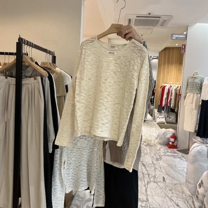 LA MAGIE FEMME東大門直郵女士新款真品熱賣推薦長袖T恤Lamagie Femme長袖T恤圖色1