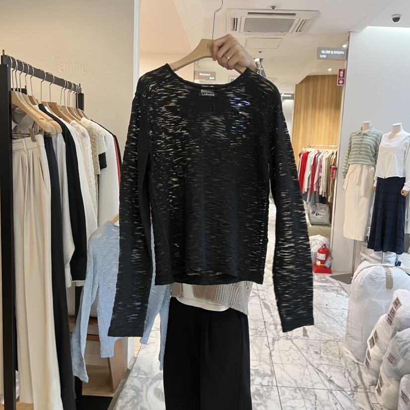 LA MAGIE FEMME東大門直郵女士新款真品熱賣推薦長袖T恤Lamagie Femme長袖T恤圖色2