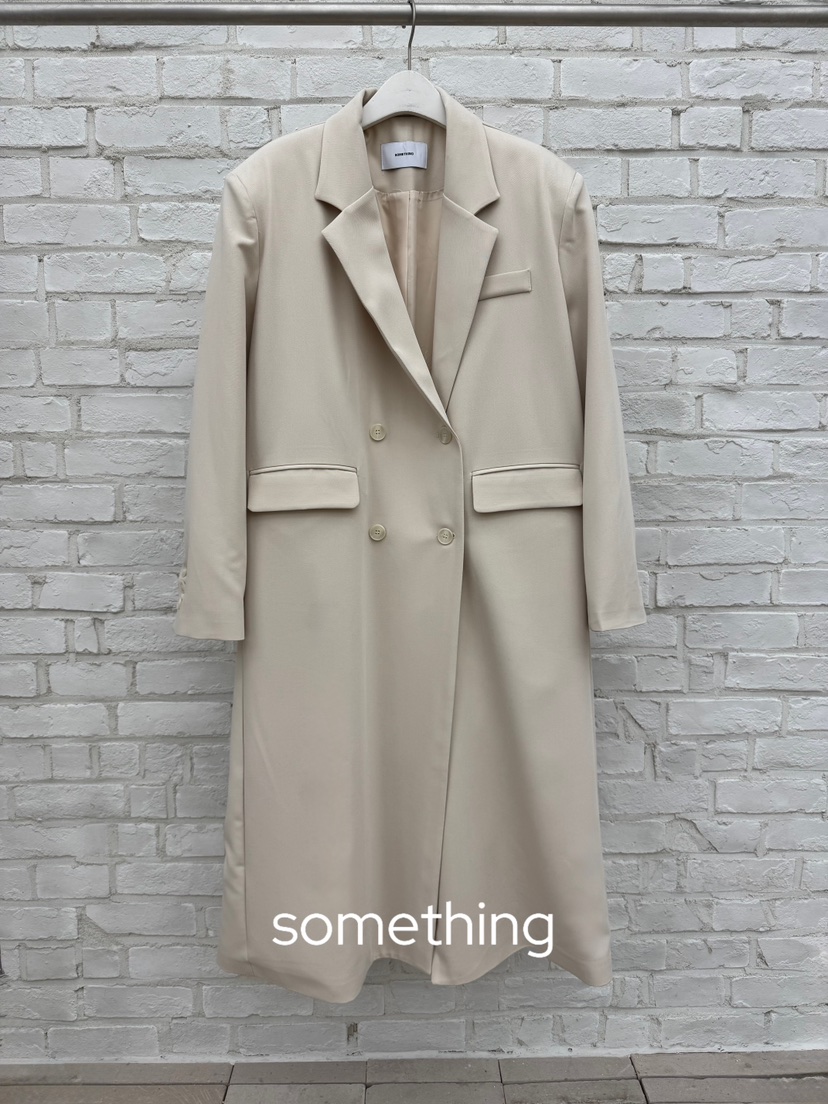 SOMETHING-L/FANCY韓國直郵女裝新品人氣中長款大衣長款SOMETHING-L/FANCY中長款大衣圖色1