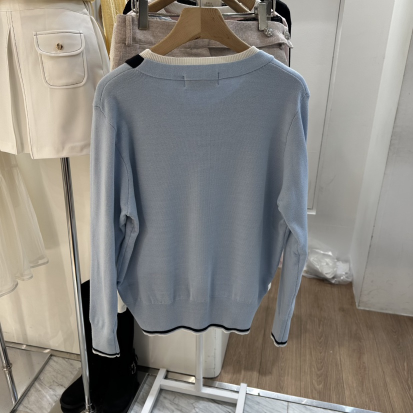 ABLESTUDIO東大門實拍女裝新款26春夏推薦針織衫假兩件V領ABLESTUDIO針織衫