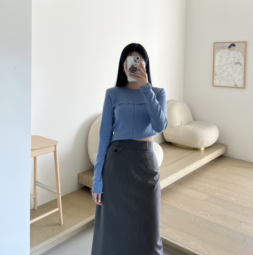 AMUSE SEOUL韓國直郵女士新品26春夏熱賣時尚職業長袖T恤AMUSE SEOUL長袖T恤