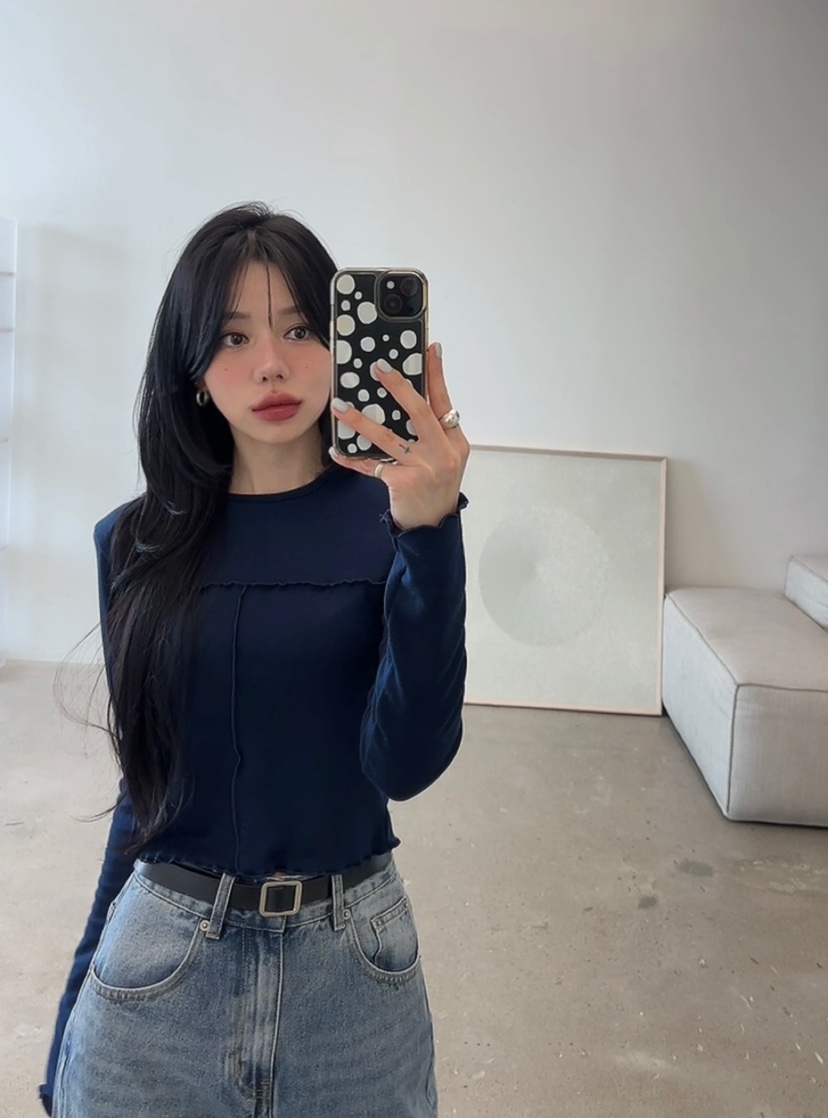 AMUSE SEOUL韓國直郵女士新品26春夏熱賣時尚職業長袖T恤AMUSE SEOUL長袖T恤