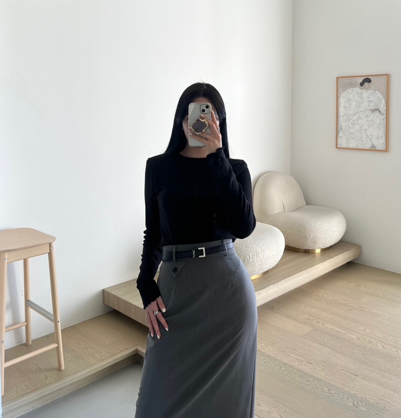 AMUSE SEOUL韓國直郵女士新品26春夏熱賣時尚職業長袖T恤AMUSE SEOUL長袖T恤