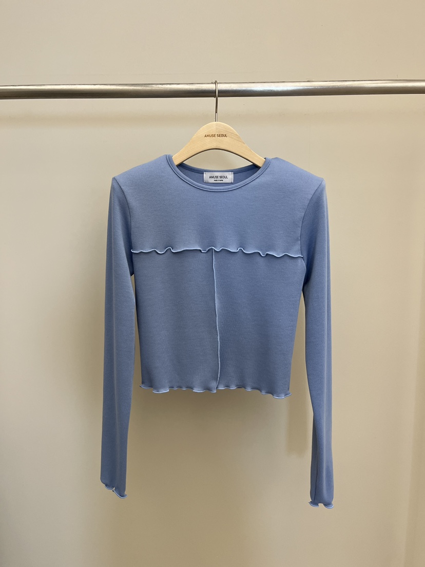 AMUSE SEOUL韓國直郵女士新品26春夏熱賣時尚職業長袖T恤AMUSE SEOUL長袖T恤圖色2