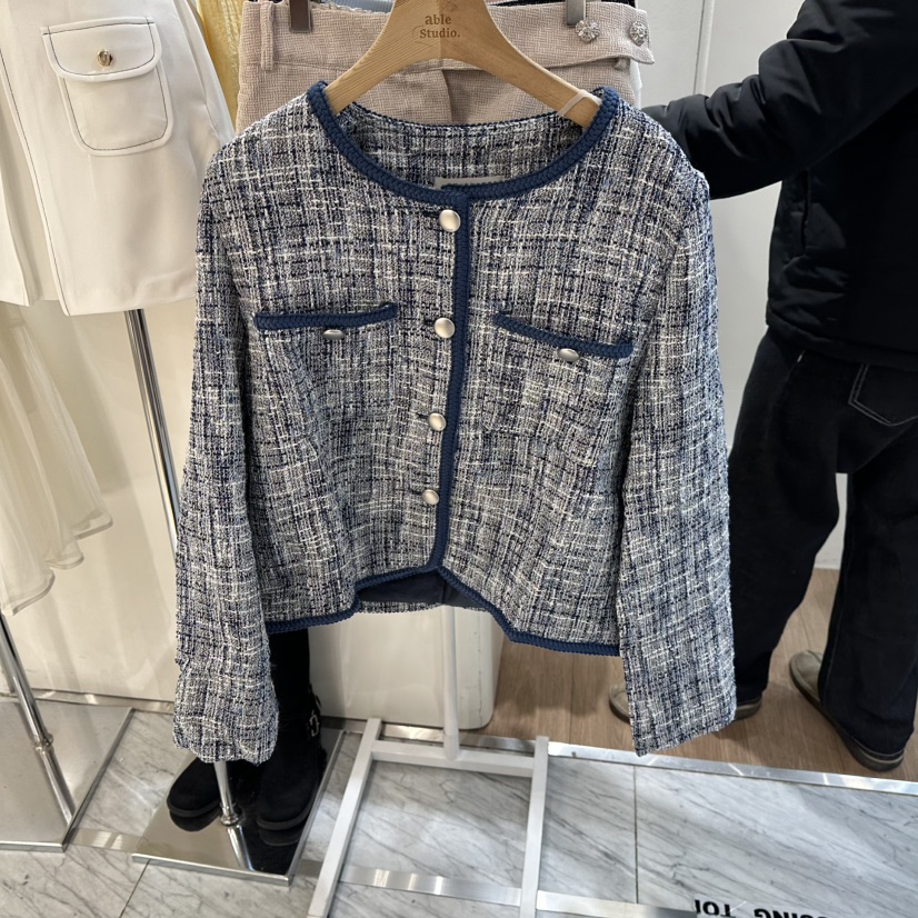 ABLESTUDIO東大門代購女士新款真品時尚休閑職業夾克花呢ABLESTUDIO夾克圖色2