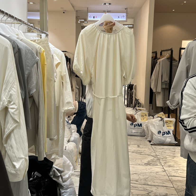 WOOD SAGE韓國直郵女士新款26春夏時尚真品連衣裙含腰繩WOOD SAGE連衣裙