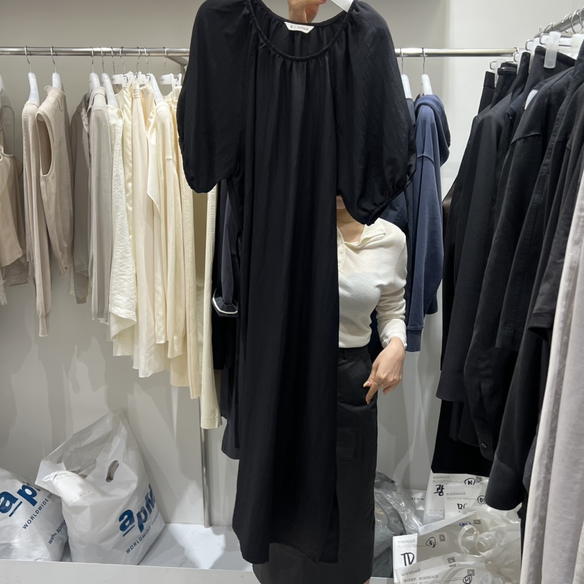 WOOD SAGE韓國直郵女士新款26春夏時尚真品連衣裙含腰繩WOOD SAGE連衣裙圖色2