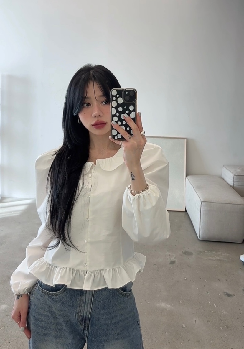 AMUSE SEOUL東大門直郵女裝新款職業熱賣26春夏襯衫蕾絲衫AMUSE SEOUL襯衫/蕾絲衫