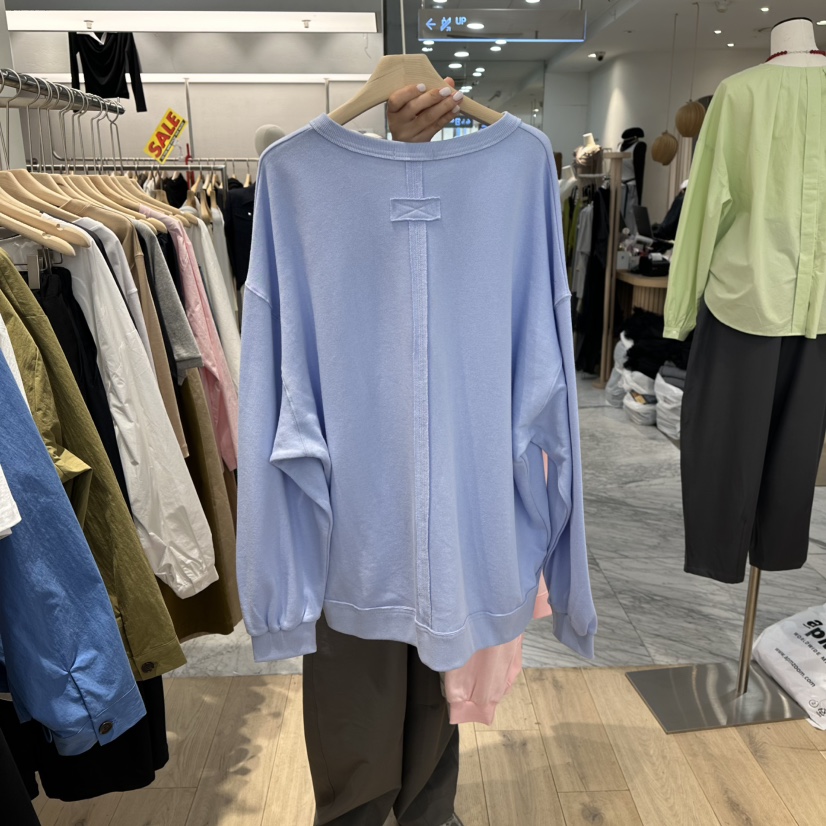 REVE-L韓國直郵女士新款休閑職業26春夏真品推薦衛衣V領REVE-L衛衣