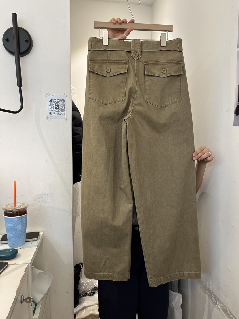 OUVIR東大門直郵女裝新品職業真品26春夏休閑褲含腰帶系帶O.V.R/OUVIR休閑褲