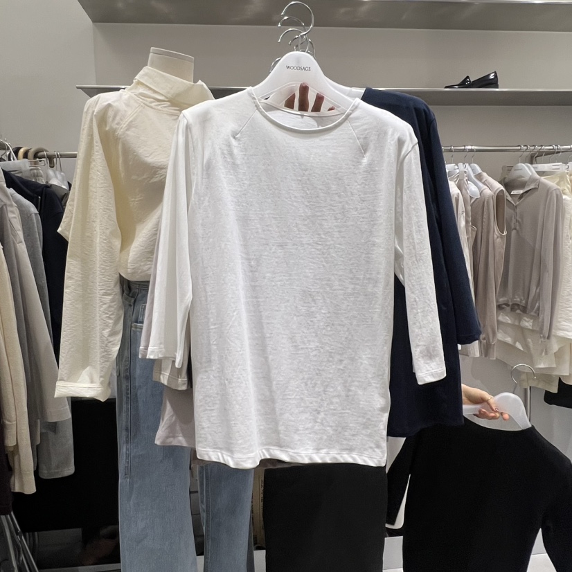 WOOD SAGE韓國代購女士新品時尚26春夏推薦休閑熱賣長袖T恤WOOD SAGE長袖T恤圖色2