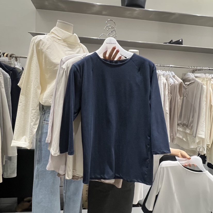 WOOD SAGE韓國代購女士新品時尚26春夏推薦休閑熱賣長袖T恤WOOD SAGE長袖T恤圖色3