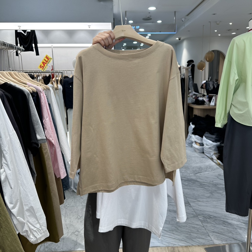 REVE-L東大門直郵女裝新品休閑熱賣真品推薦長袖T恤船領REVE-L長袖T恤圖色2