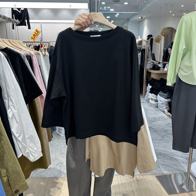 REVE-L東大門直郵女裝新品休閑熱賣真品推薦長袖T恤船領REVE-L長袖T恤圖色3