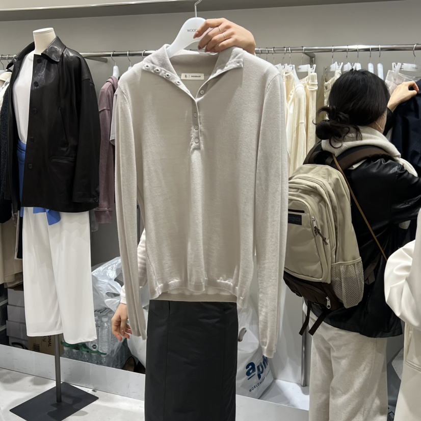 WOOD SAGE韓國代購女士新款人氣真品休閑推薦針織衫高領WOOD SAGE針織衫圖色2