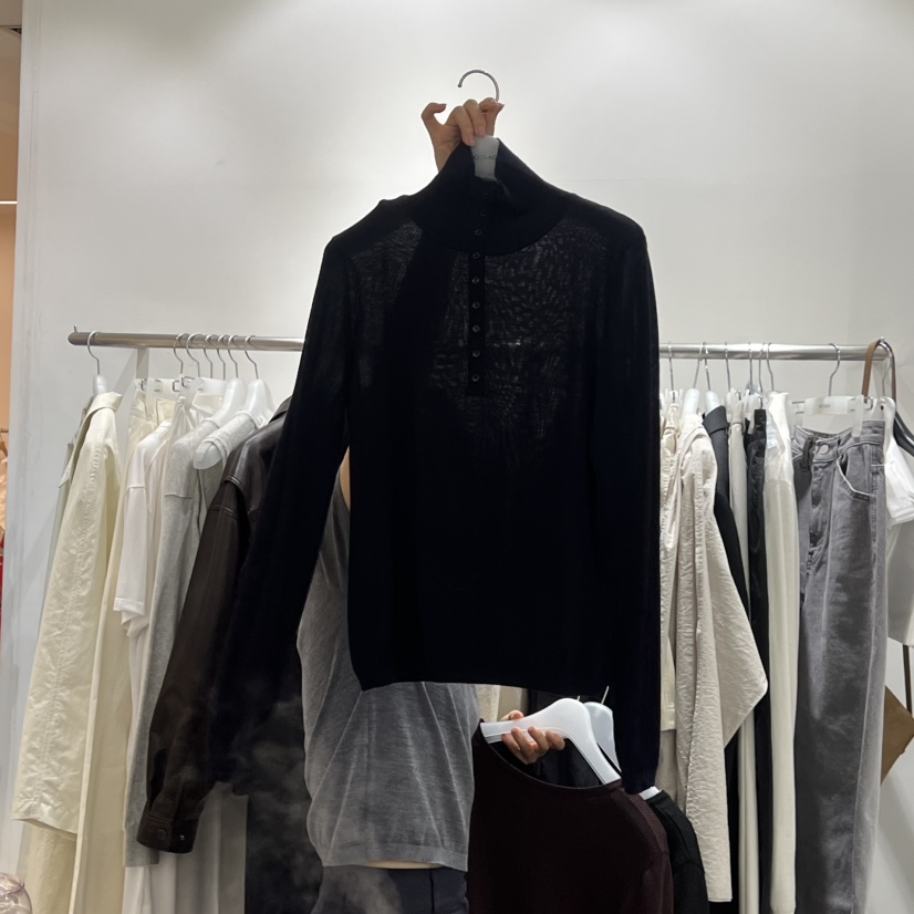 WOOD SAGE韓國代購女士新款人氣真品休閑推薦針織衫高領WOOD SAGE針織衫圖色3