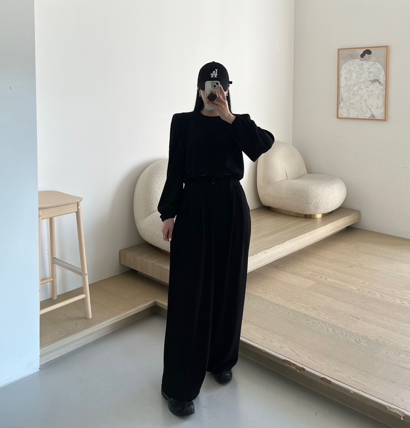 AMUSE SEOUL韓國直郵女裝新品休閑26春夏真品休閑褲紐扣AMUSE SEOUL休閑褲